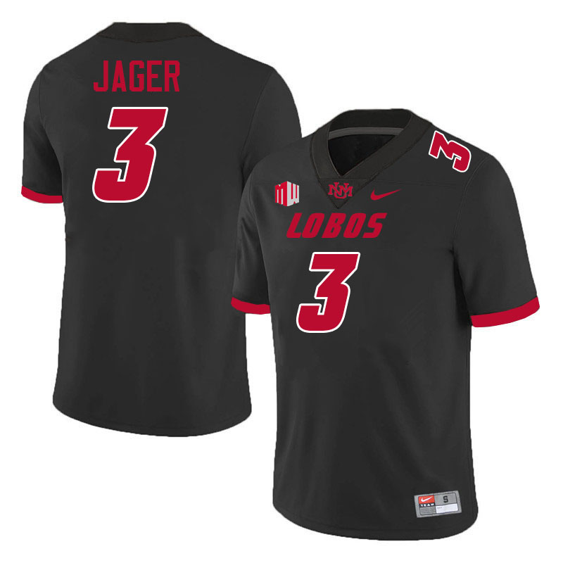 Abe Jager UNM Lobos Jersey,New Mexico Lobos Football Jersey,Uniforms-Black